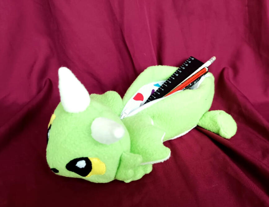 plushies pencil case animal dragon